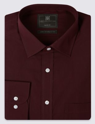 Marks and Spencer Easy to Iron Shirt Long Sleeve with Pocket