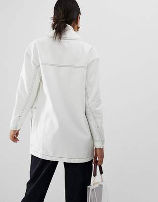 ASOS Design DESIGN contrast stitch cotton jacket