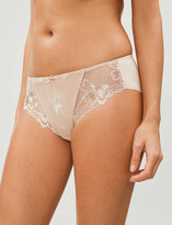 Thumbnail for your product : Fantasie Leona embroidered stretch-satin briefs