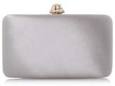 Thumbnail for your product : Dune ROMANCE Scallop And Frayed Edge Satin Clutch Bag in Grey Size ONE