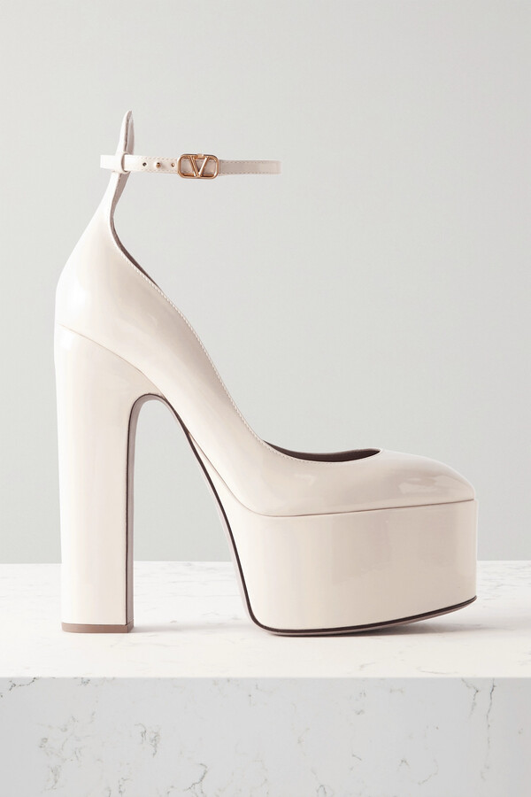 tan platform heels