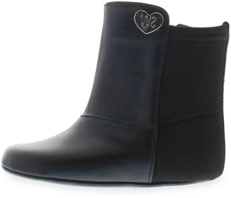 Stuart Weitzman 5050 Faux-Leather & Neoprene Boot, Black, Infant