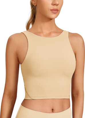 CRZ YOGA Butterluxe Racerback Gym Vest Top for Women Sleeveless Sport Tank  Tops Summer Yoga Fitness Shirts Comfort Camisole True Navy 8 - ShopStyle