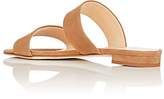 Thumbnail for your product : Barneys New York Women's Suede Double-Band Slides - Tan Suede