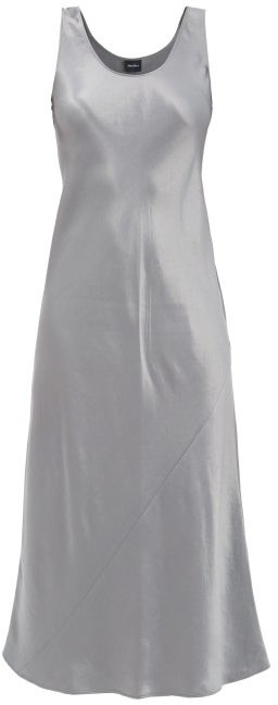 dark grey silk dress