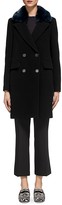 Thumbnail for your product : Whistles Erika Faux Fur-Collar Coat