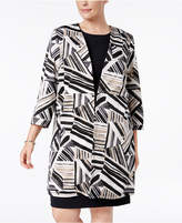 Thumbnail for your product : Kasper Plus Size Abstract-Print Ottoman Jacket