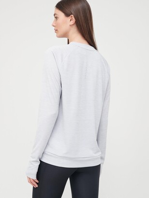 nike running pacer crew top grey