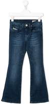 Thumbnail for your product : Diesel Kids flared washed out jeans