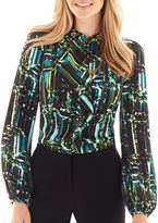 Thumbnail for your product : JCPenney Worthington Long-Sleeve Ruffle-Front Blouse