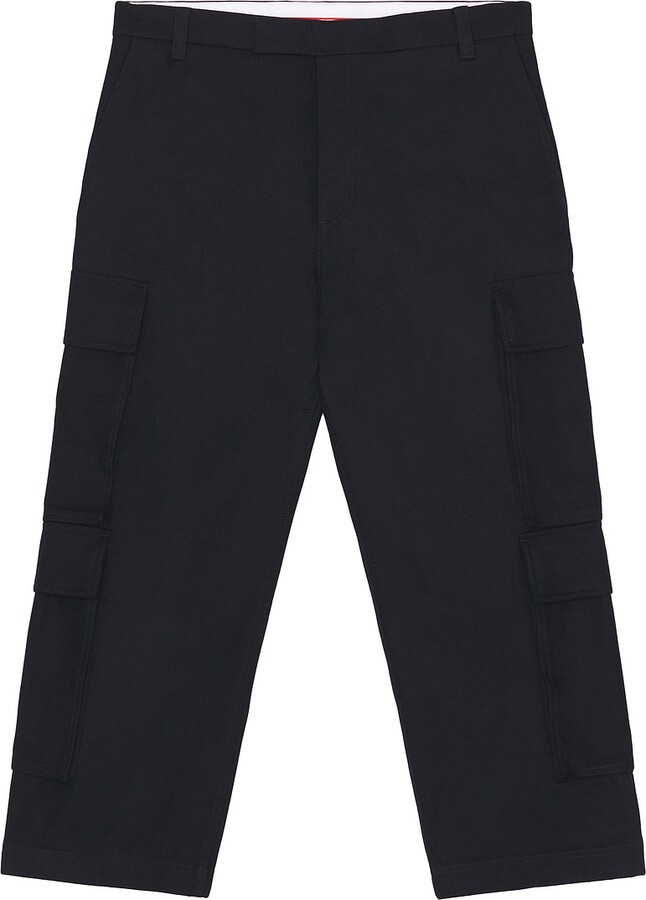 Thom Browne Utility Chino Cargo Trouser in Navy