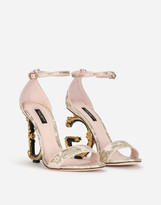 Thumbnail for your product : Dolce & Gabbana Nappa Mordore Sandals With Baroque Heel