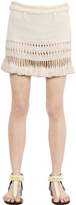 Isabel Marant Cotton Knit Skirt With Tassel Trim