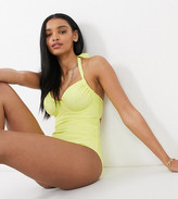 Thumbnail for your product : Ivory Rose Fuller Bust underwired swimsuit in lemon DD-G