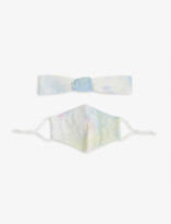 Thumbnail for your product : Lele Sadoughi Tie-dye cotton headband and face covering set