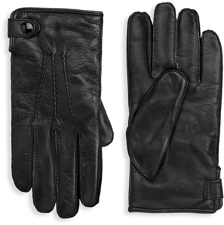Saks Fifth Avenue COLLECTION Leather Touch Tech Gloves ShopStyle