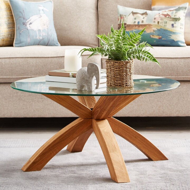 Dunelm Xavi Coffee Table Brown and Clear ShopStyle