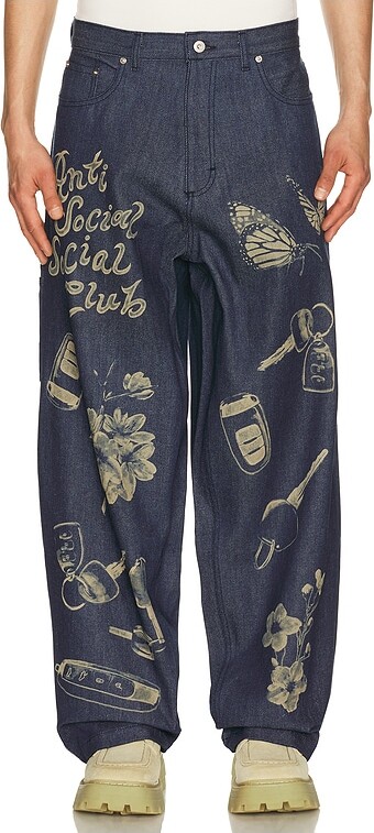 Anti Social Social Club Laser-Etched Jeans
