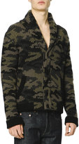 Thumbnail for your product : Valentino Camo Shaw-Collar Sweater