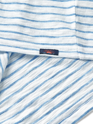Faherty Striped Slub Melange Cotton-Blend Jersey T-Shirt