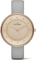 Thumbnail for your product : Skagen SKW2139 two-hand leather watch