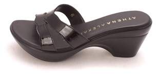 Athena Alexander Womens Linden Open Toe Casual Slide Sandals, Blkpat, Size 6.0.