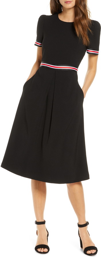 1901 colorblock midi dress