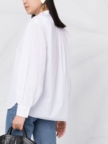 Thumbnail for your product : Nili Lotan Mandarin Collar Pleat-Detail Shirt