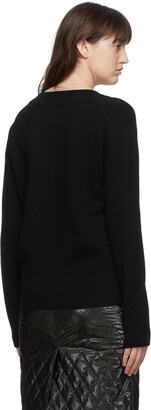 System Black Wool Cut-Out Sweater