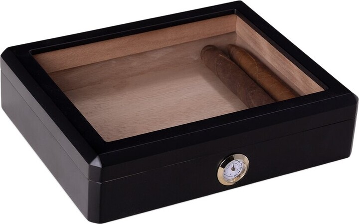 Bey-Berk Wes Black 8 Cigar Humidor
