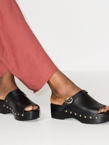 Thumbnail for your product : Ancient Greek Sandals Studded Open-Toen Leather Clogs
