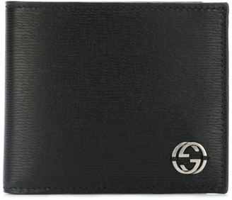 Gucci logo plaque billfold wallet - men - Leather - One Size