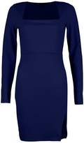Thumbnail for your product : boohoo Square Neck Long Sleeve Bodycon Dress