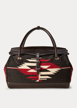Ralph Lauren Handwoven Jacquard & Leather Bag - ShopStyle
