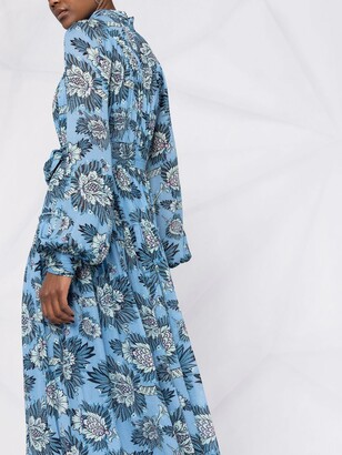 Diane von Furstenberg Floral-Print Mid-Length Dress