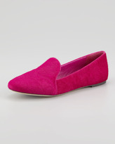 Thumbnail for your product : Brian Atwood Claudelle Calf Hair Smoking Slipper