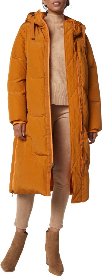 Andrew Marc Elongated Hooded Puffer Coat - ShopStyle