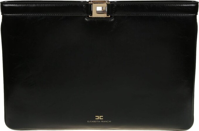 Elisabetta Franchi Naplak-Effect Pouch Bag