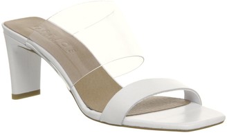 Office March Two Part Mules White Leather