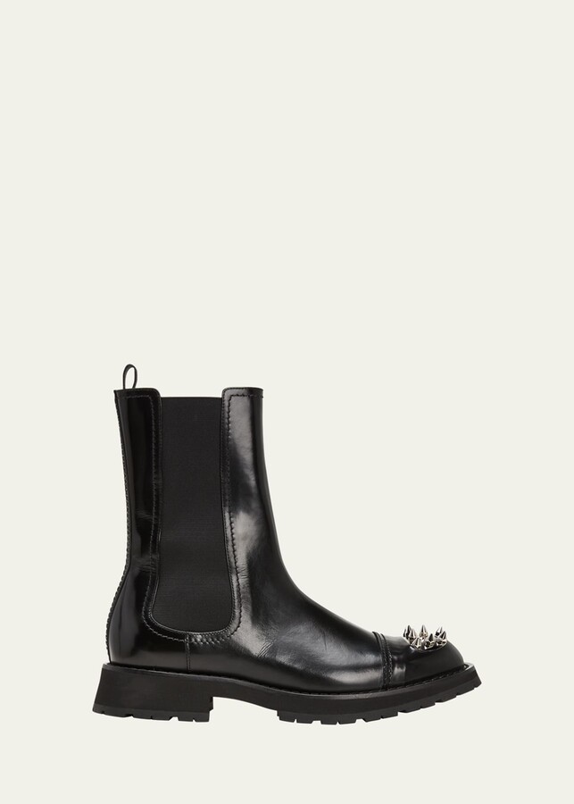 Christian Louboutin Men's SO Samson Spike-Heel Leather Chelsea Boots -  Bergdorf Goodman