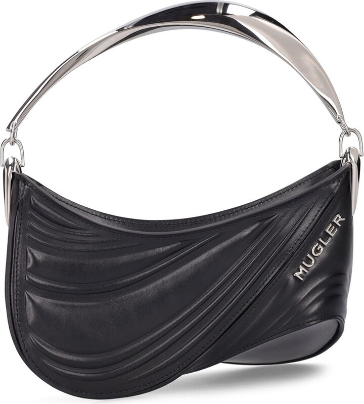 Mini leather spiral curve shoulder bag - Mugler - Women