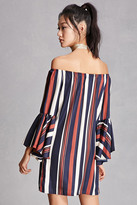 Thumbnail for your product : Forever 21 FOREVER 21+ Striped Off-the-Shoulder Dress