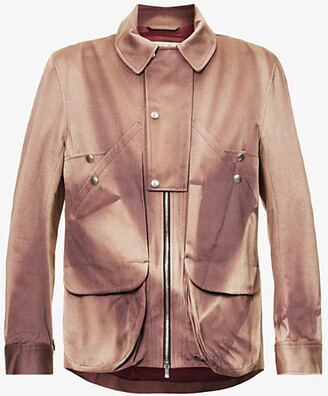 Jiyong Kim Mens Purple Multi-pocket Faded Regular-fit Cotton