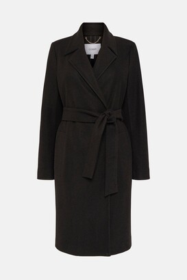 Mix Belted Unlined Wrap Coat