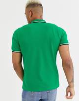Thumbnail for your product : Fred Perry twin tipped polo shirt in green