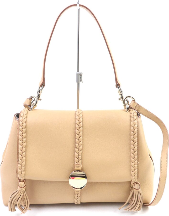 Chloé Beige Leather Handbag Shoulder Bag (Pre-Owned)