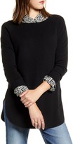 Thumbnail for your product : Halogen Shirttail Wool & Cashmere Boatneck Tunic