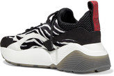 Thumbnail for your product : Stella McCartney Eclypse Mesh And Zebra-print Velvet Sneakers