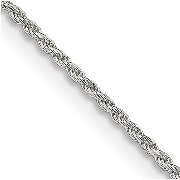 Black Bow Jewelry Co. BlackBowJewelry1.1mmSterlingSilverSolidDiamondCutRopeChainNecklace26Inch