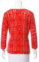 Thumbnail for your product : TSE Printed V-Neck Sweater